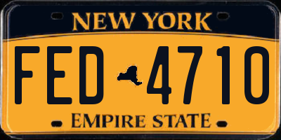 NY license plate FED4710