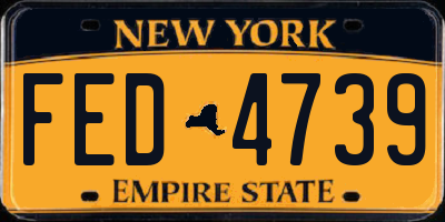 NY license plate FED4739