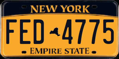 NY license plate FED4775
