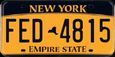 NY license plate FED4815