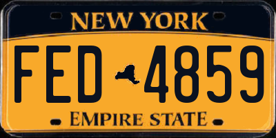 NY license plate FED4859