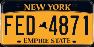 NY license plate FED4871
