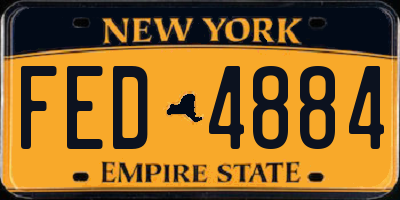 NY license plate FED4884