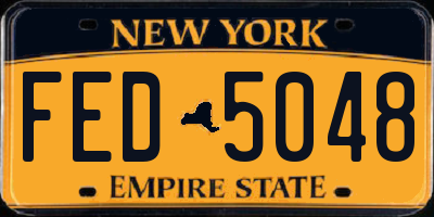 NY license plate FED5048