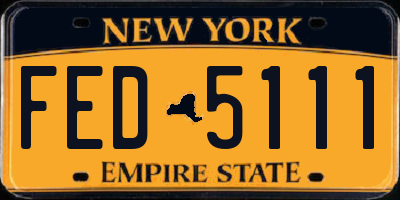 NY license plate FED5111