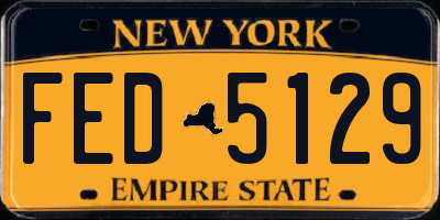 NY license plate FED5129