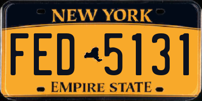 NY license plate FED5131