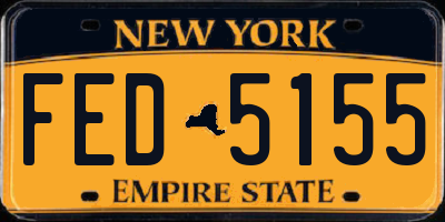 NY license plate FED5155