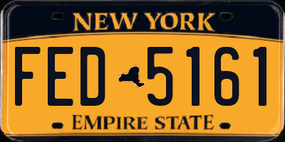 NY license plate FED5161