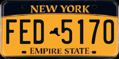 NY license plate FED5170