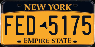NY license plate FED5175