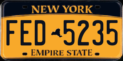 NY license plate FED5235