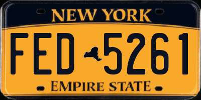 NY license plate FED5261