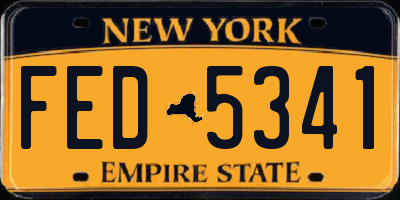 NY license plate FED5341