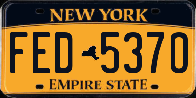 NY license plate FED5370