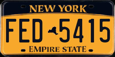 NY license plate FED5415
