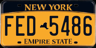 NY license plate FED5486