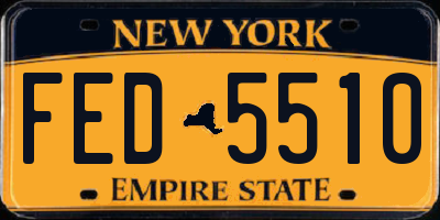 NY license plate FED5510