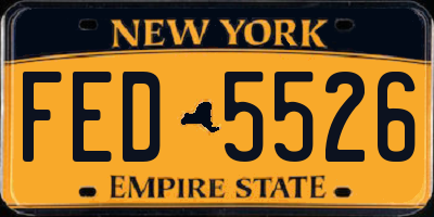 NY license plate FED5526