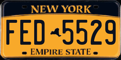 NY license plate FED5529