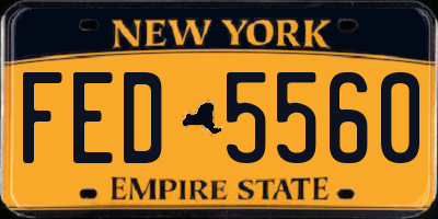 NY license plate FED5560
