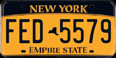 NY license plate FED5579