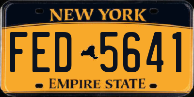 NY license plate FED5641