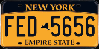 NY license plate FED5656