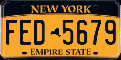 NY license plate FED5679