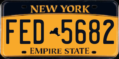 NY license plate FED5682