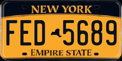 NY license plate FED5689