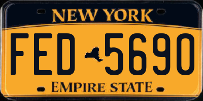 NY license plate FED5690