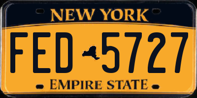 NY license plate FED5727
