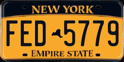 NY license plate FED5779