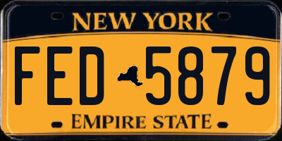 NY license plate FED5879