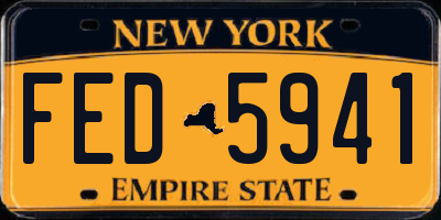 NY license plate FED5941