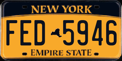NY license plate FED5946