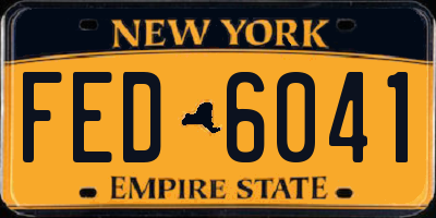 NY license plate FED6041