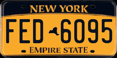 NY license plate FED6095