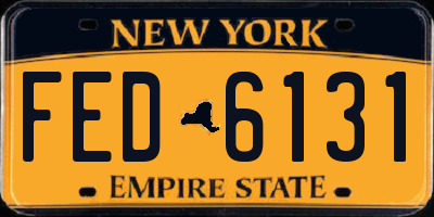 NY license plate FED6131