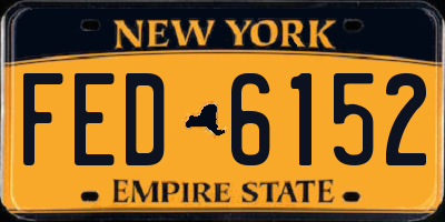 NY license plate FED6152