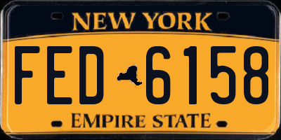 NY license plate FED6158