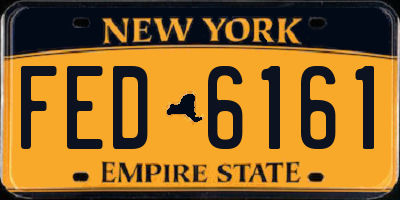 NY license plate FED6161