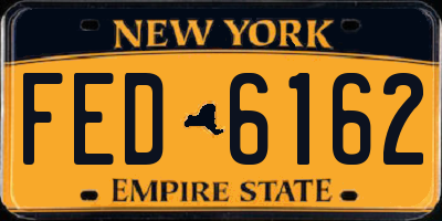 NY license plate FED6162