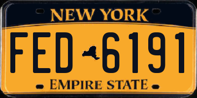 NY license plate FED6191