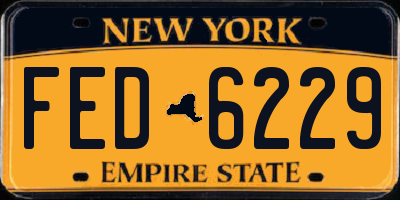 NY license plate FED6229