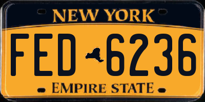 NY license plate FED6236