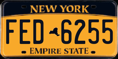 NY license plate FED6255