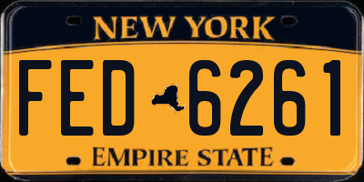 NY license plate FED6261