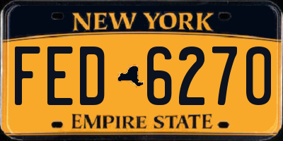 NY license plate FED6270